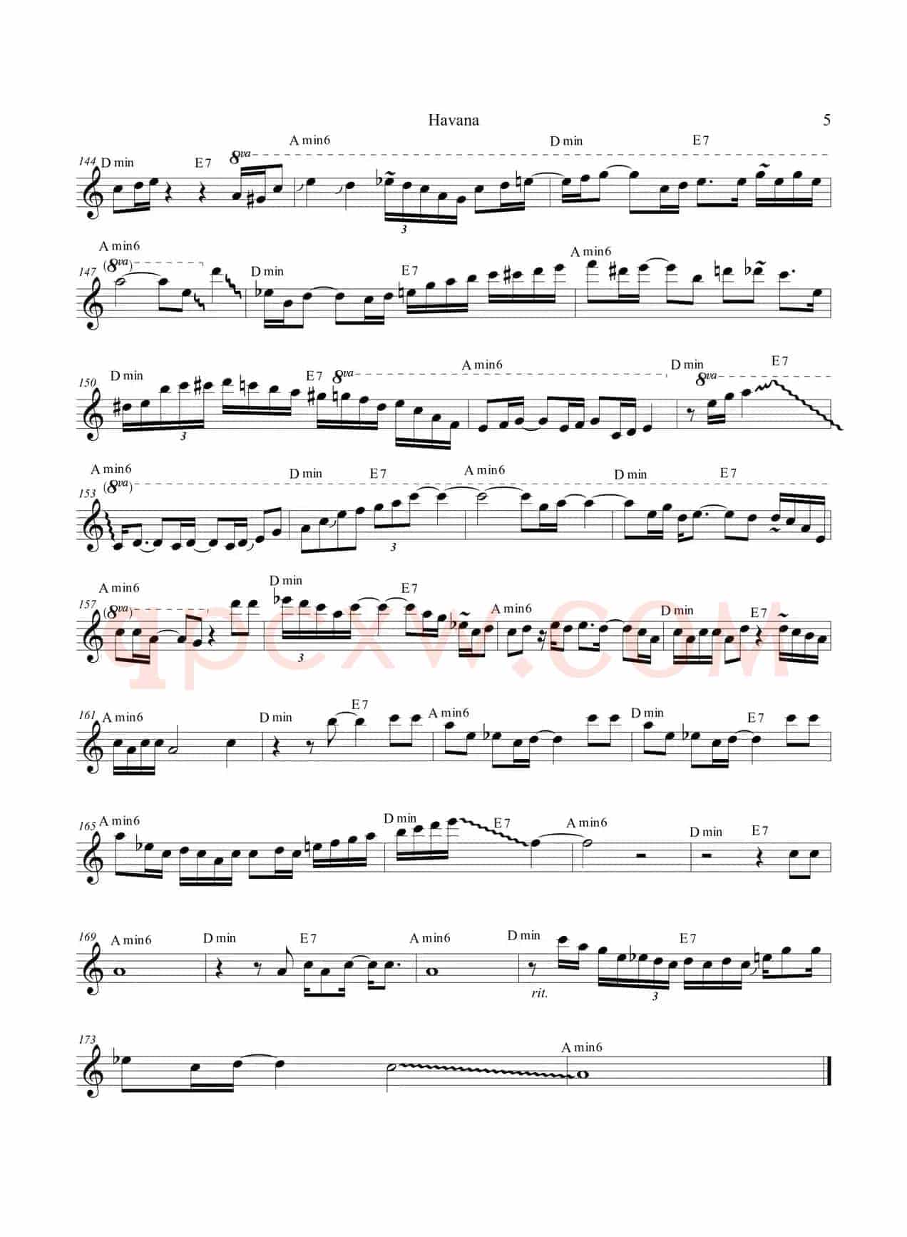 Havana（中音萨克斯）