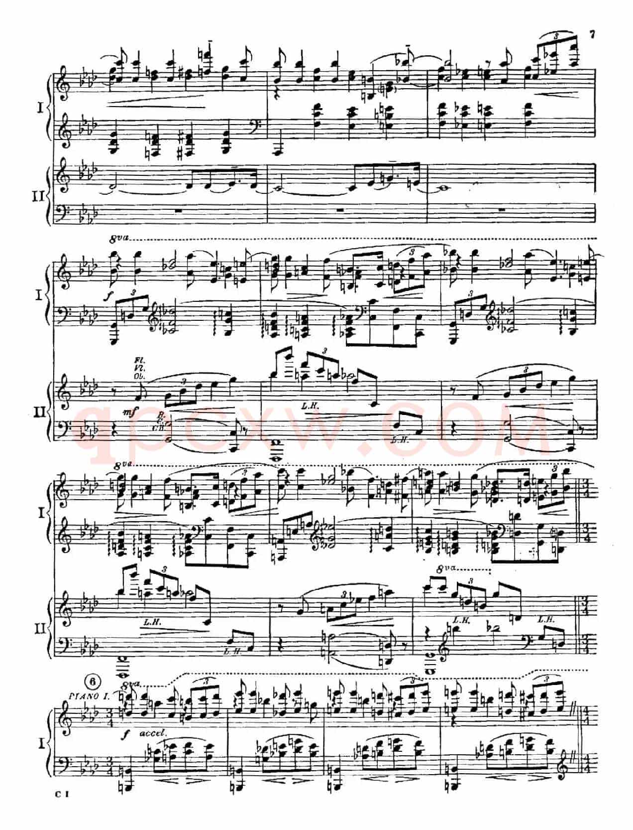 F大调爵士钢琴协奏曲（美版双钢琴原谱 P2—10）