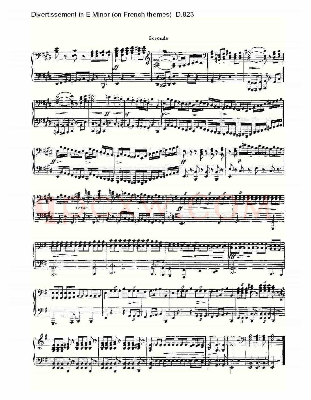 Divertissement in E Minor(on French themes)