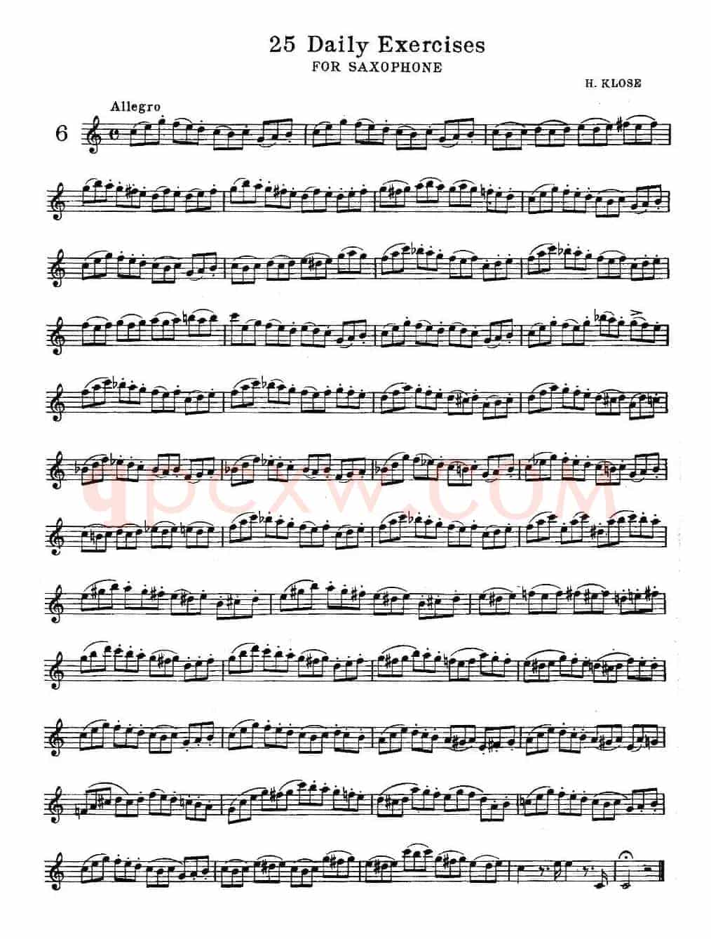 klose - 25首萨克斯练习曲（6）