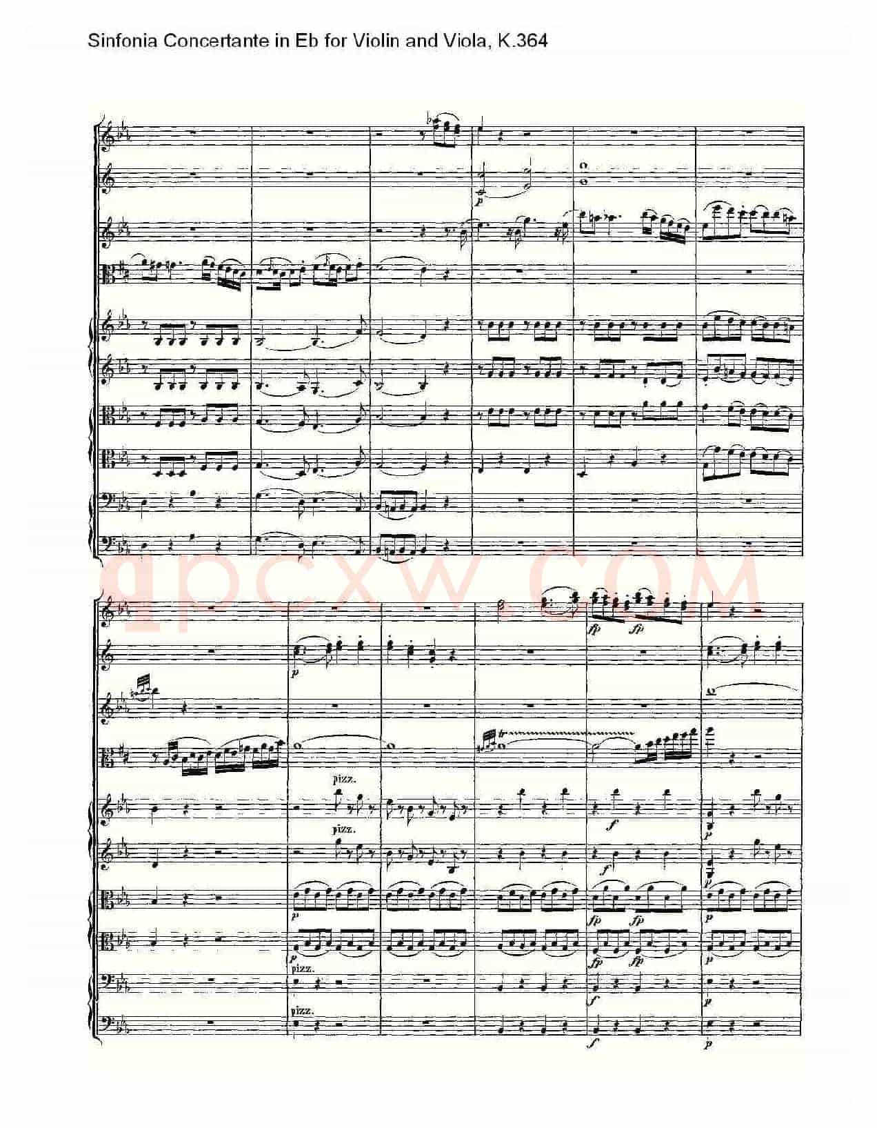 Eb调小提琴与中提琴炫技序曲, K.364(一)