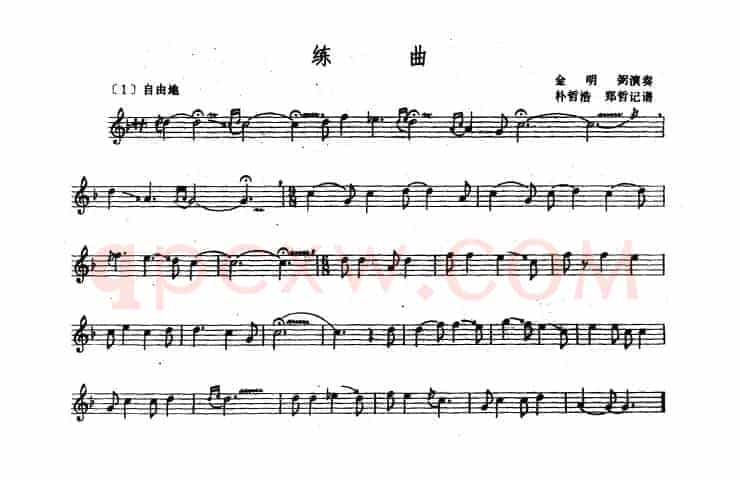 练曲（短箫、五线谱）