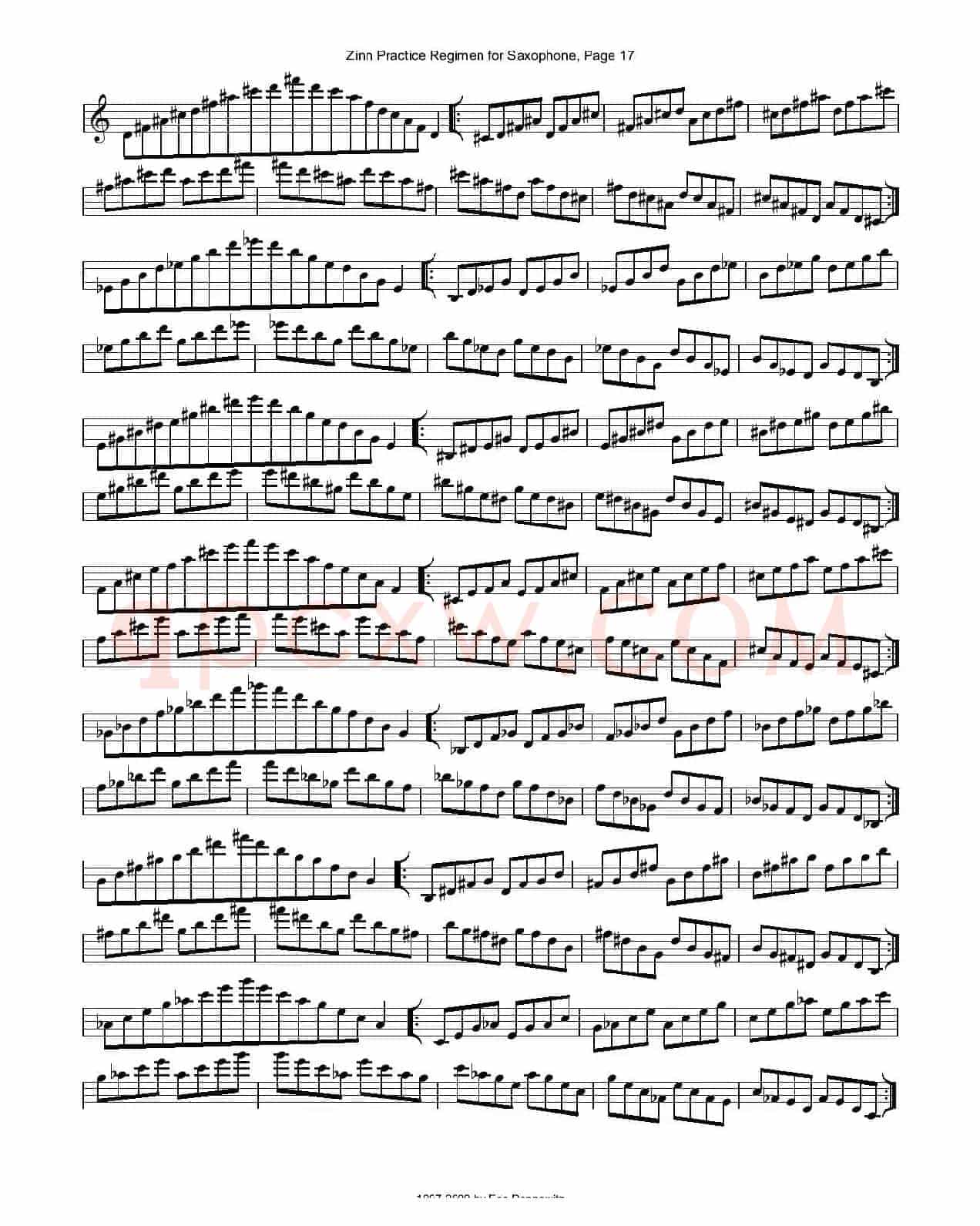 ZinnRegimenSax2009练习曲