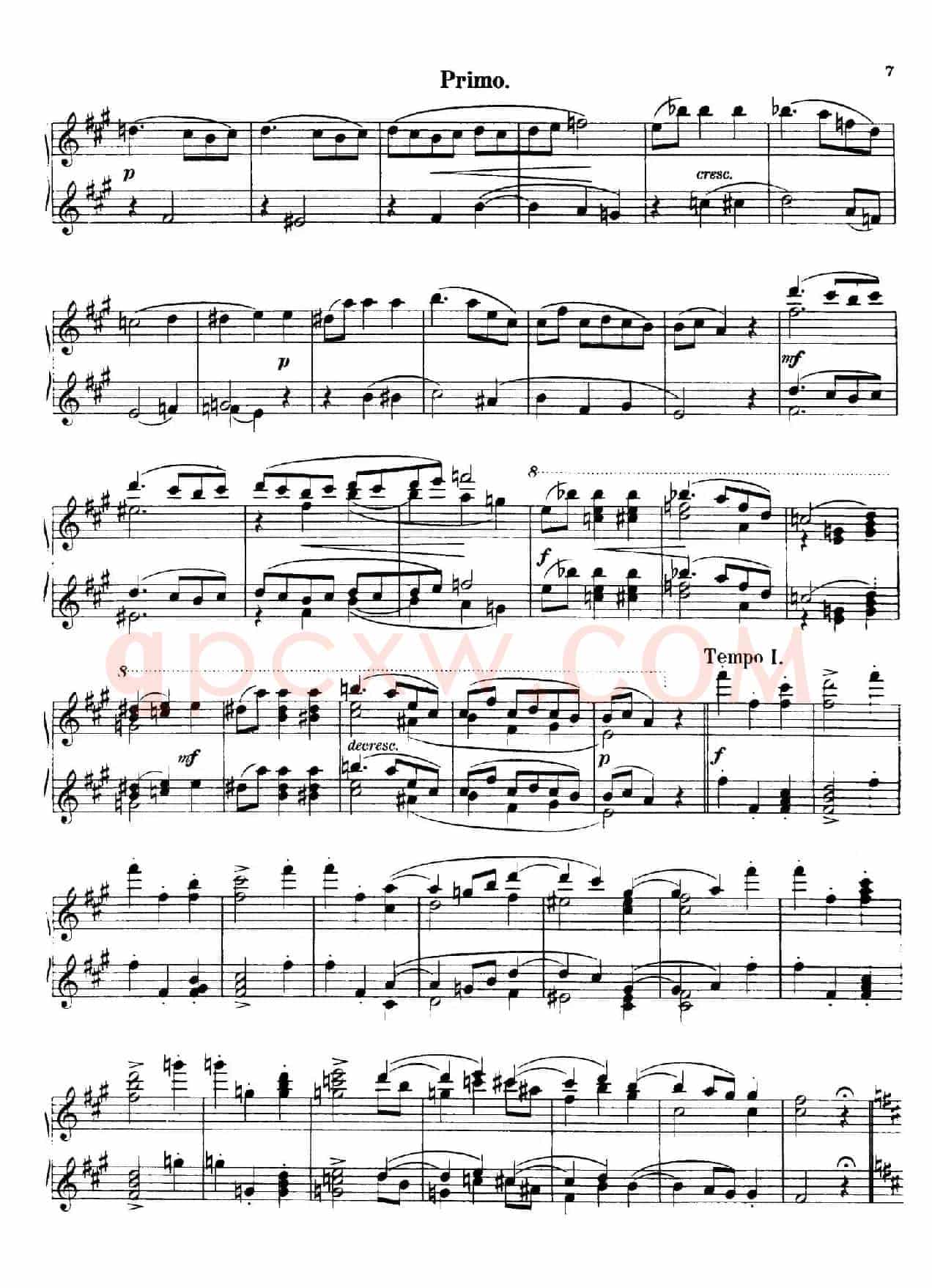 Walzer Op.3 - 4 hands（圆舞曲·四手联弹）