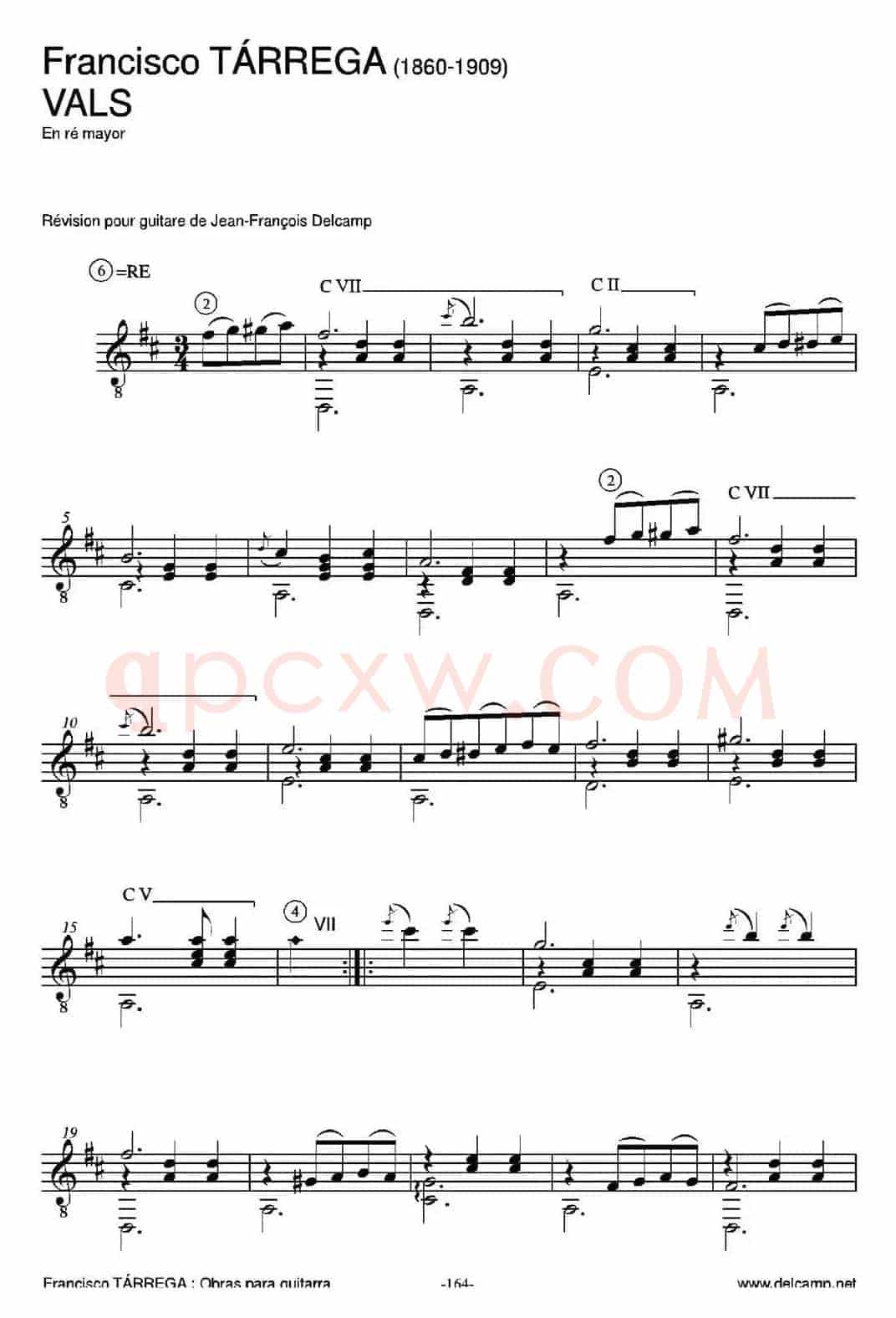 VALS(En re mayor)(古典吉他)