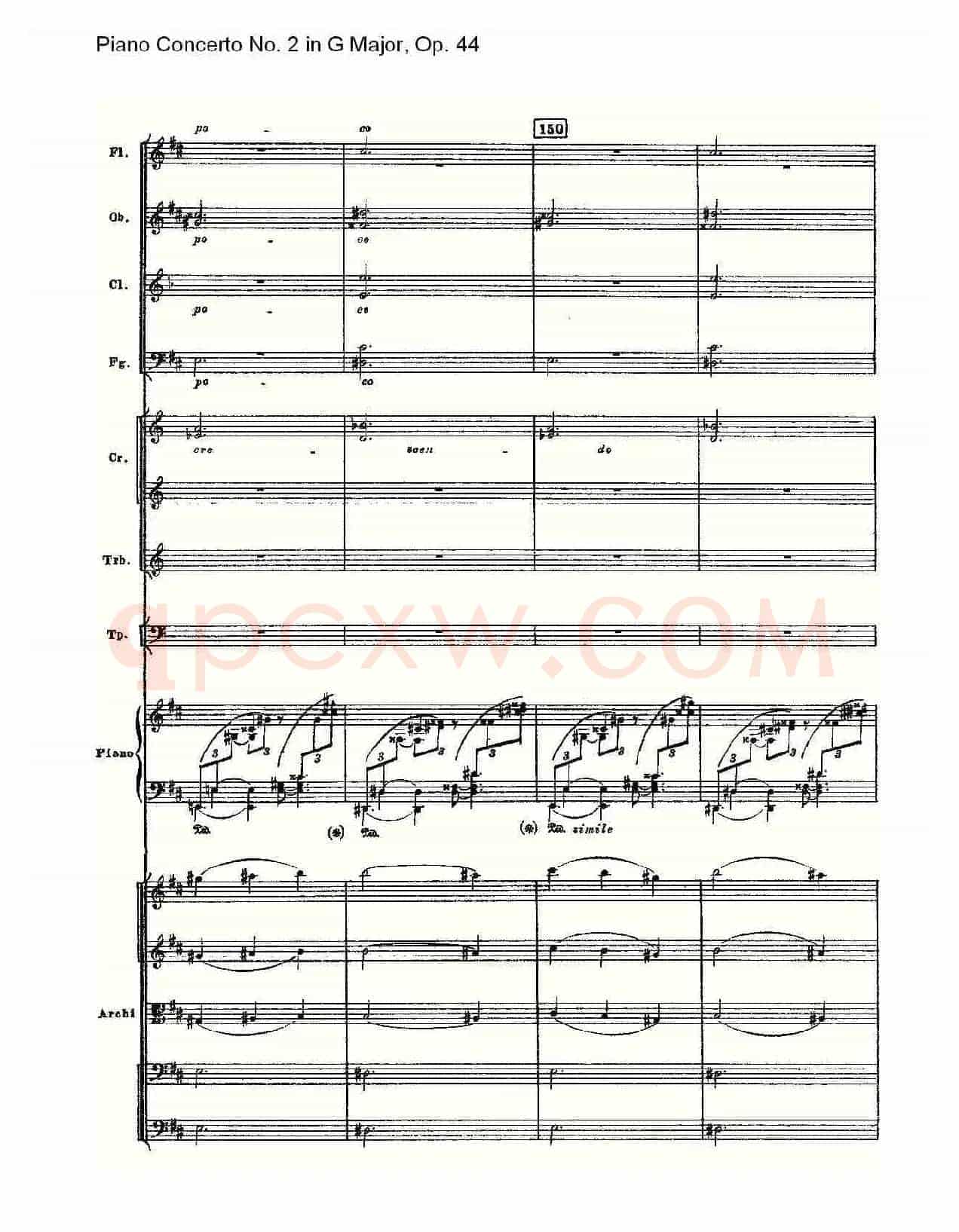 G大调第二钢琴协奏曲, Op.44第二乐章