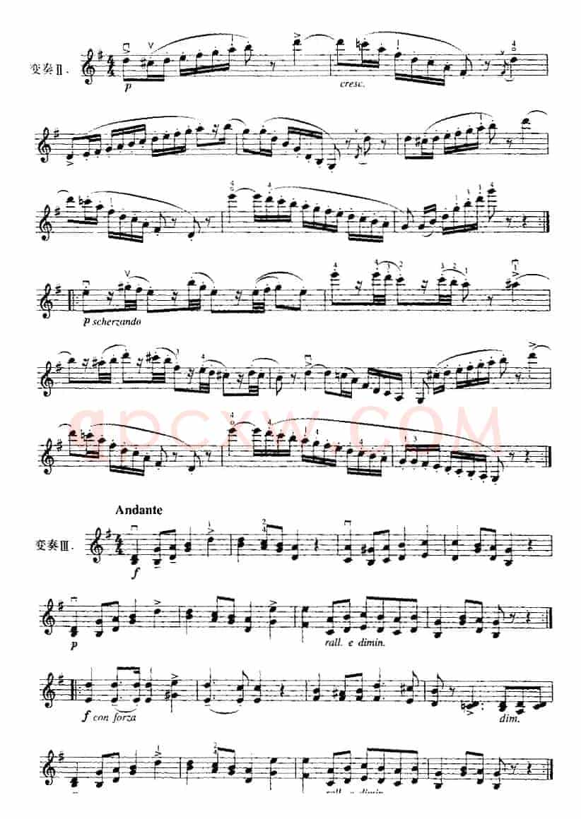 霍曼《小提琴基础教程》选曲：主题变奏曲（贝利尼歌剧《诺尔玛》选曲）
