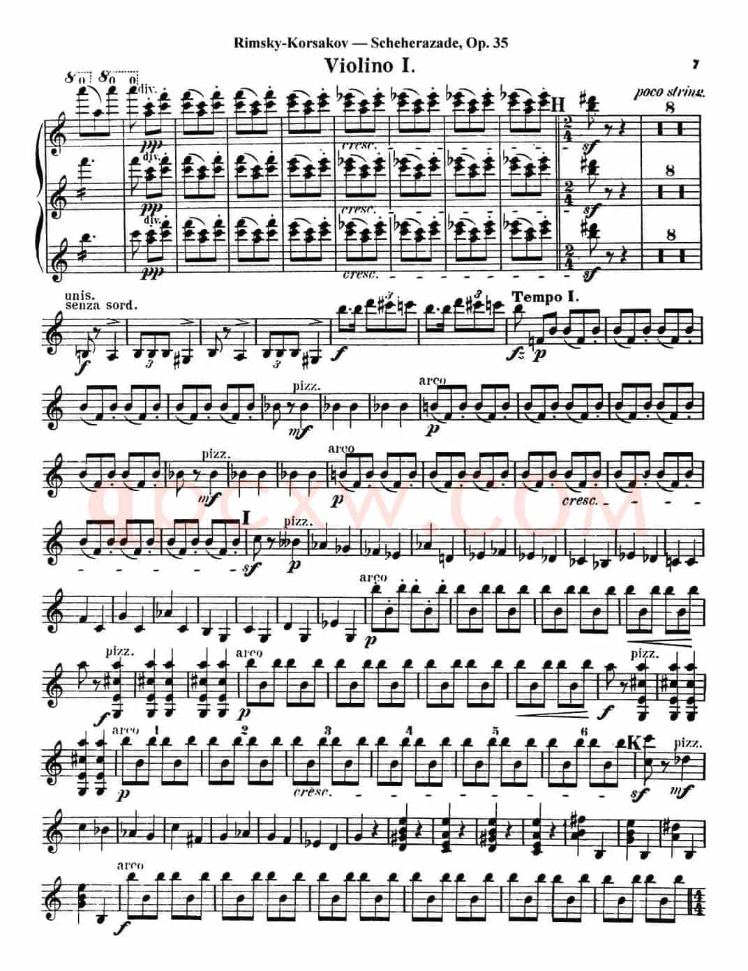 Scheherazade(Ⅱ)Op.35(第一小提琴)