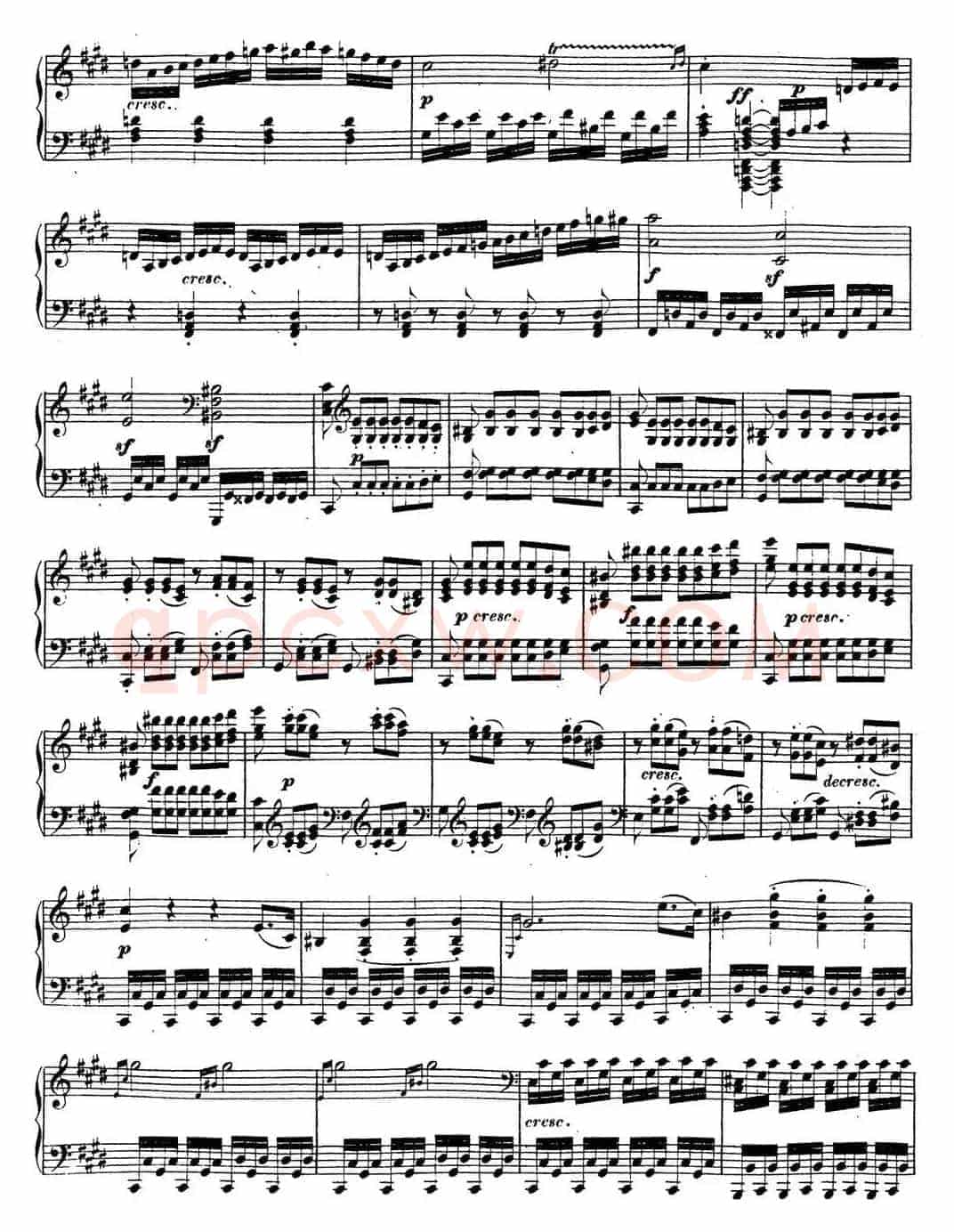 贝多芬钢琴奏鸣曲14 月光 升c小调 Op.27 No.2 C-sharp minor