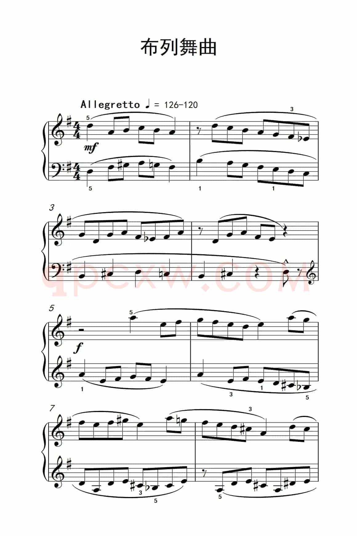 布列舞曲（巴托克 小宇宙 钢琴教程 4）