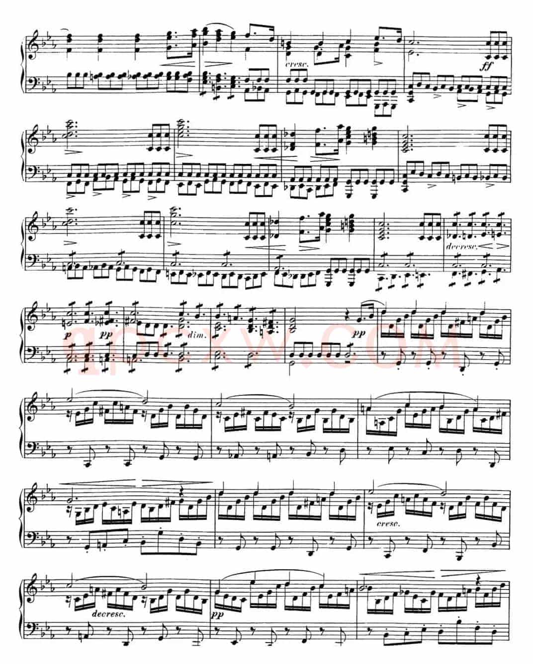舒伯特c小调即兴曲D.899，Op.90（NO.1）