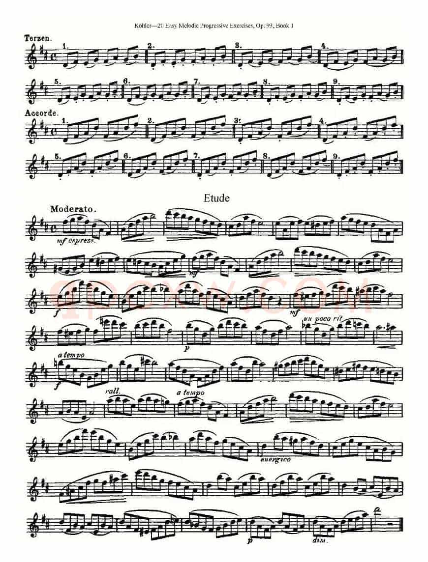 柯勒练习曲作品93号（一）
