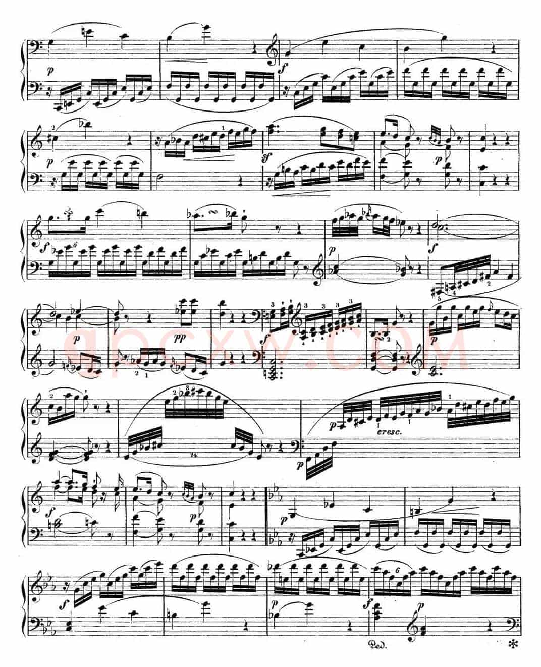 海顿 钢琴奏鸣曲 Hob XVI 48 in C major
