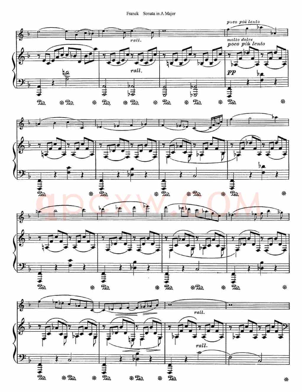 Franck Sonata in A Major（小提琴+钢琴伴奏）