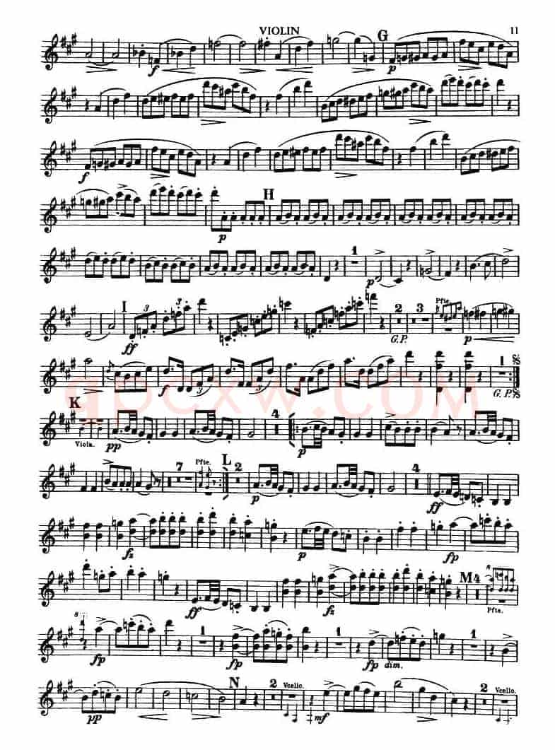 TROUT QUINTET（鳟鱼五重奏）（小提琴分谱）