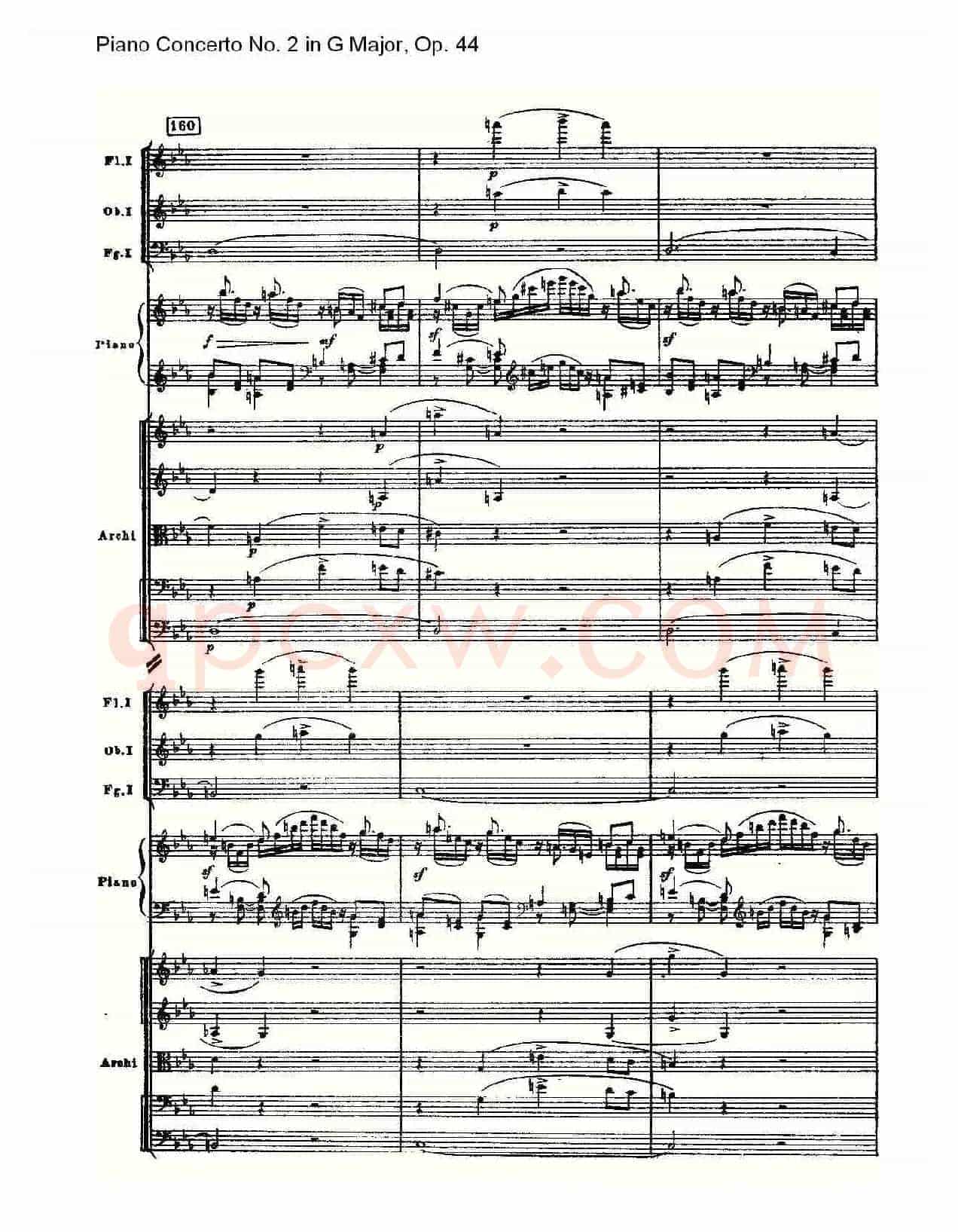 G大调第二钢琴协奏曲, Op.44第一乐章（一）