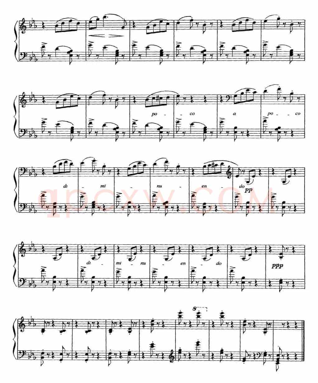 柴可夫斯基18首钢琴小品Op.72(11.Valse bluette)
