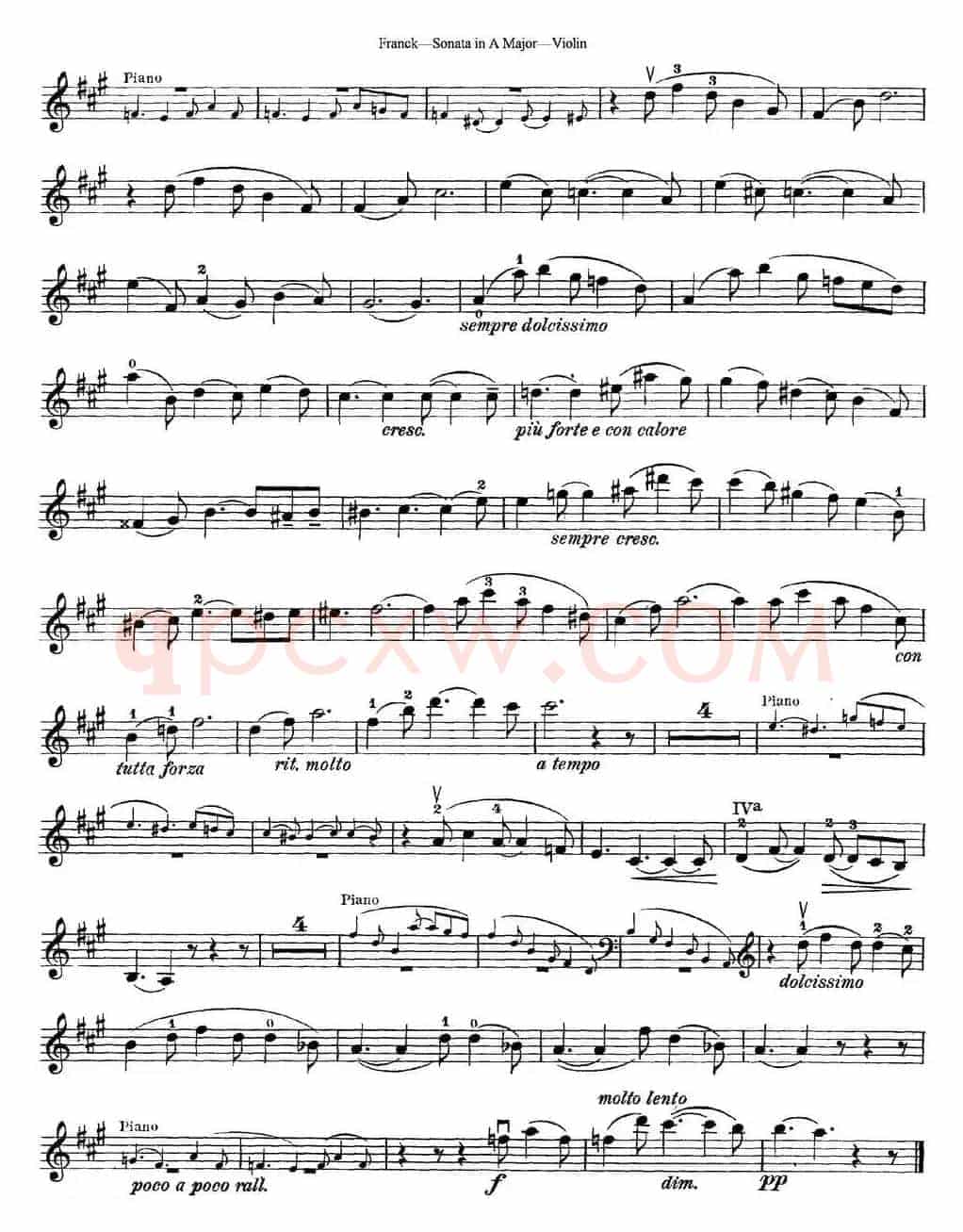 Franck Sonata in A Major