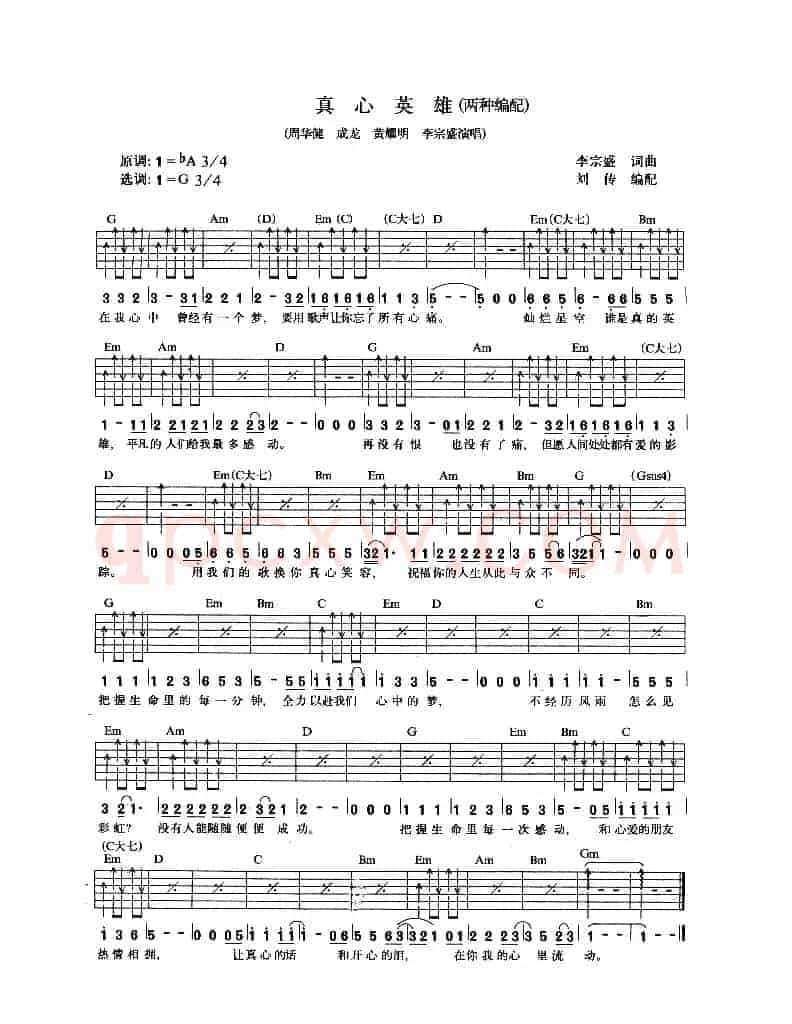 真心英雄（刘传编配版）