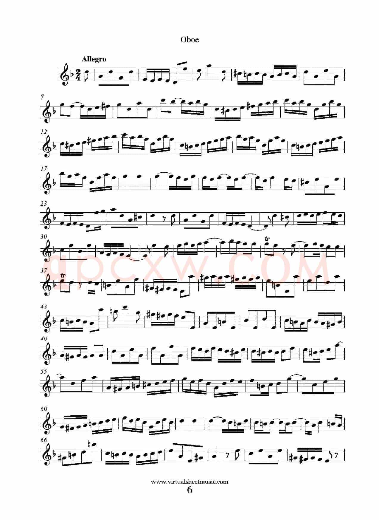 Concerto in D minor（双簧管分谱）