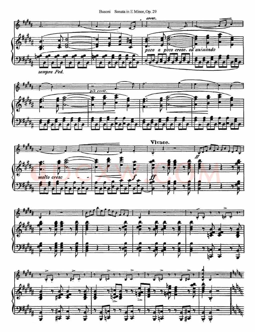 Violin Sonata No.1 in E Minor Op.29（小提琴+钢琴伴奏）