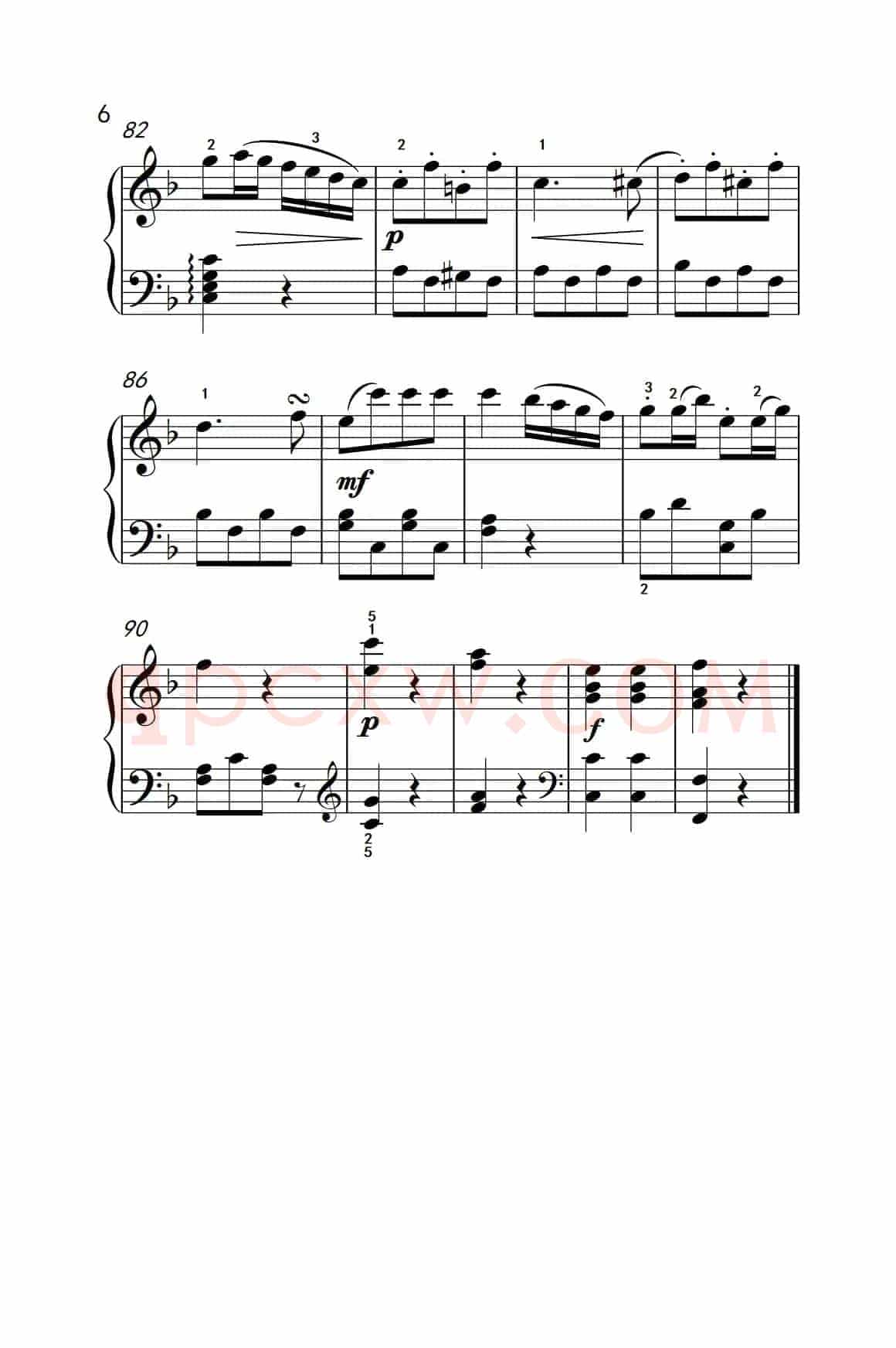 第五级 2.回旋曲（中央音乐学院 钢琴（业余）考级教程 4-6级）