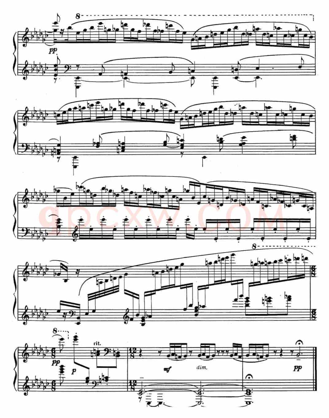 拉赫玛尼诺夫 音画练习曲5或6 Etudes tableaux Op.33 No.5