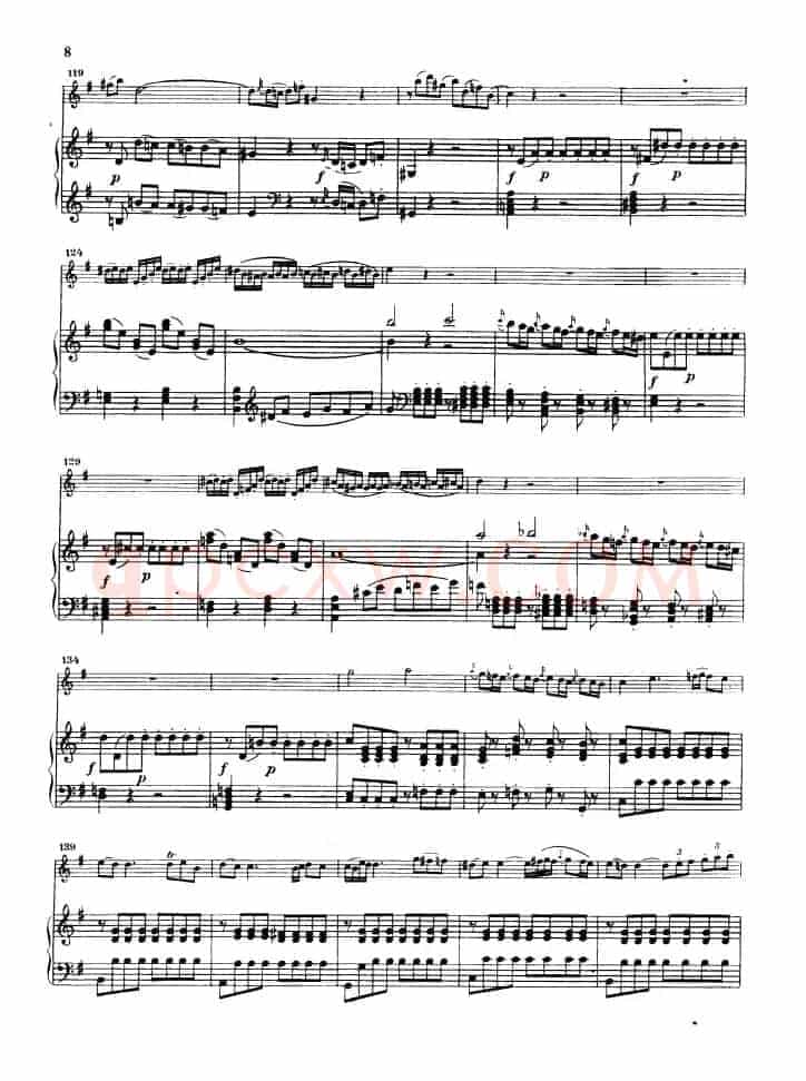第三协奏曲第一乐章 G大调 Op.216（小提琴和钢琴）