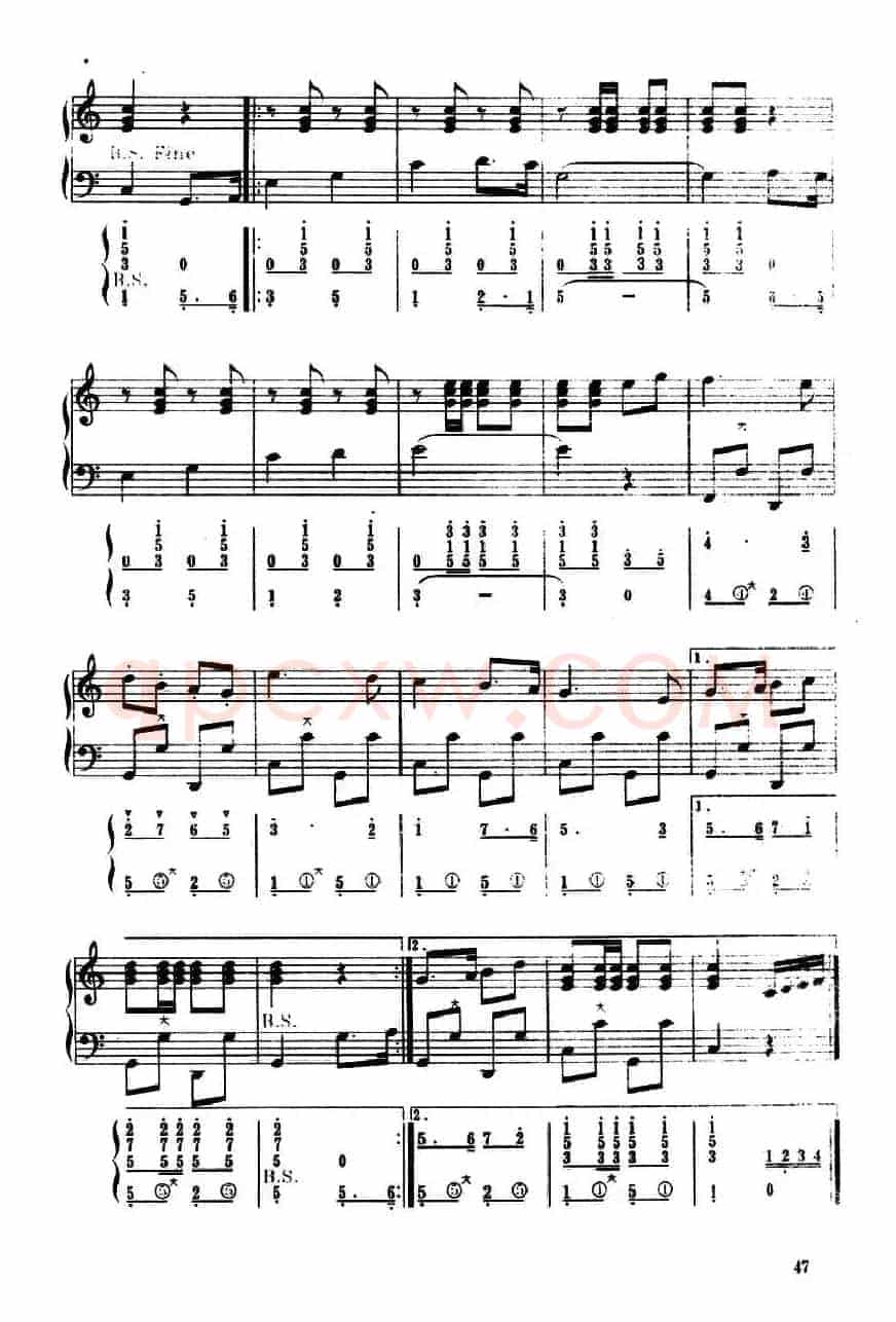 运动员进行曲（五线谱+简谱）