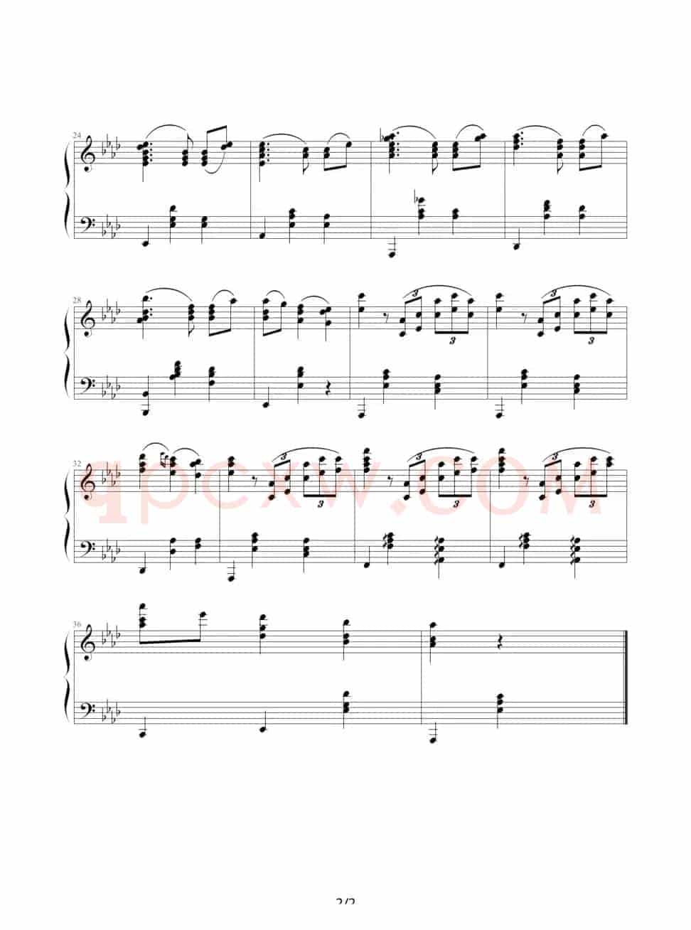 降A大调圆舞曲（勃拉姆斯曲、欧阳阳制谱版）