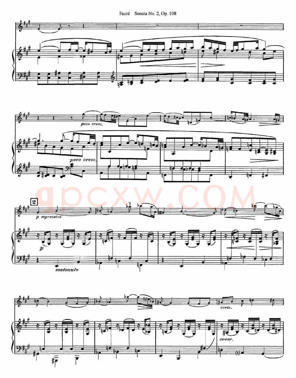 Violin Sonata No.2 Op.108（小提琴+钢琴伴奏）