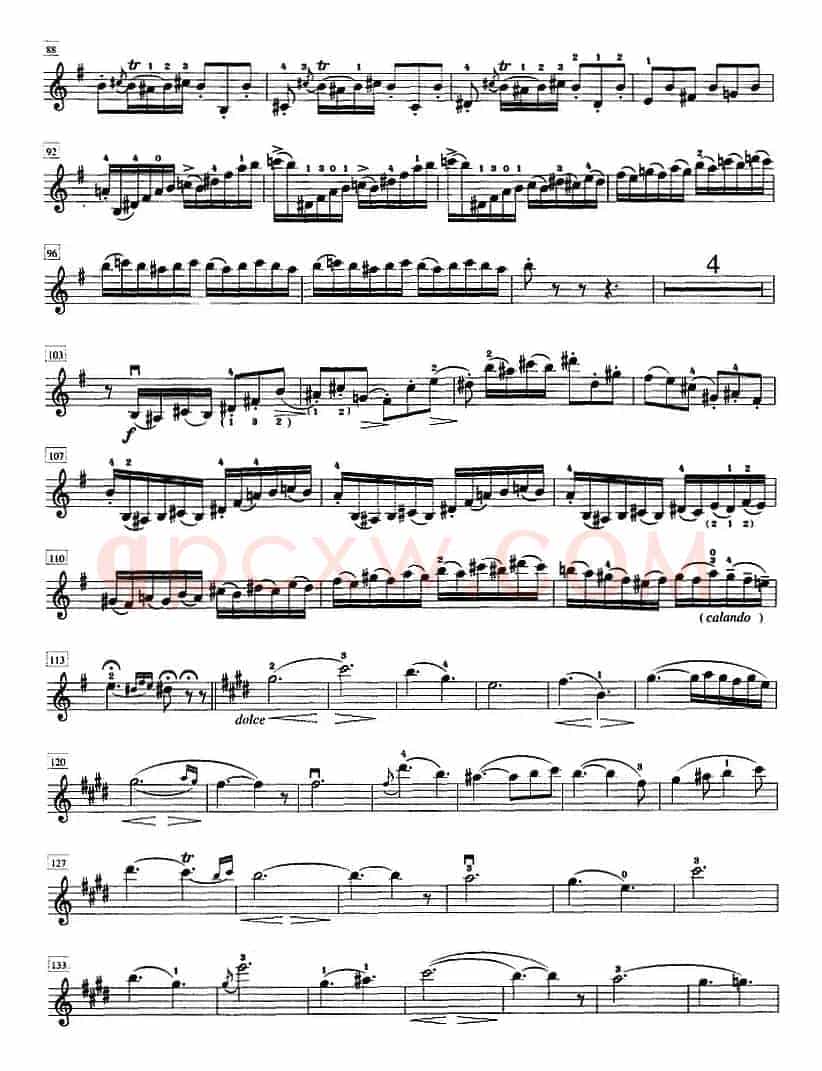 罗德第八协奏曲 E小调（Op.13，No.8） （小提琴分谱）
