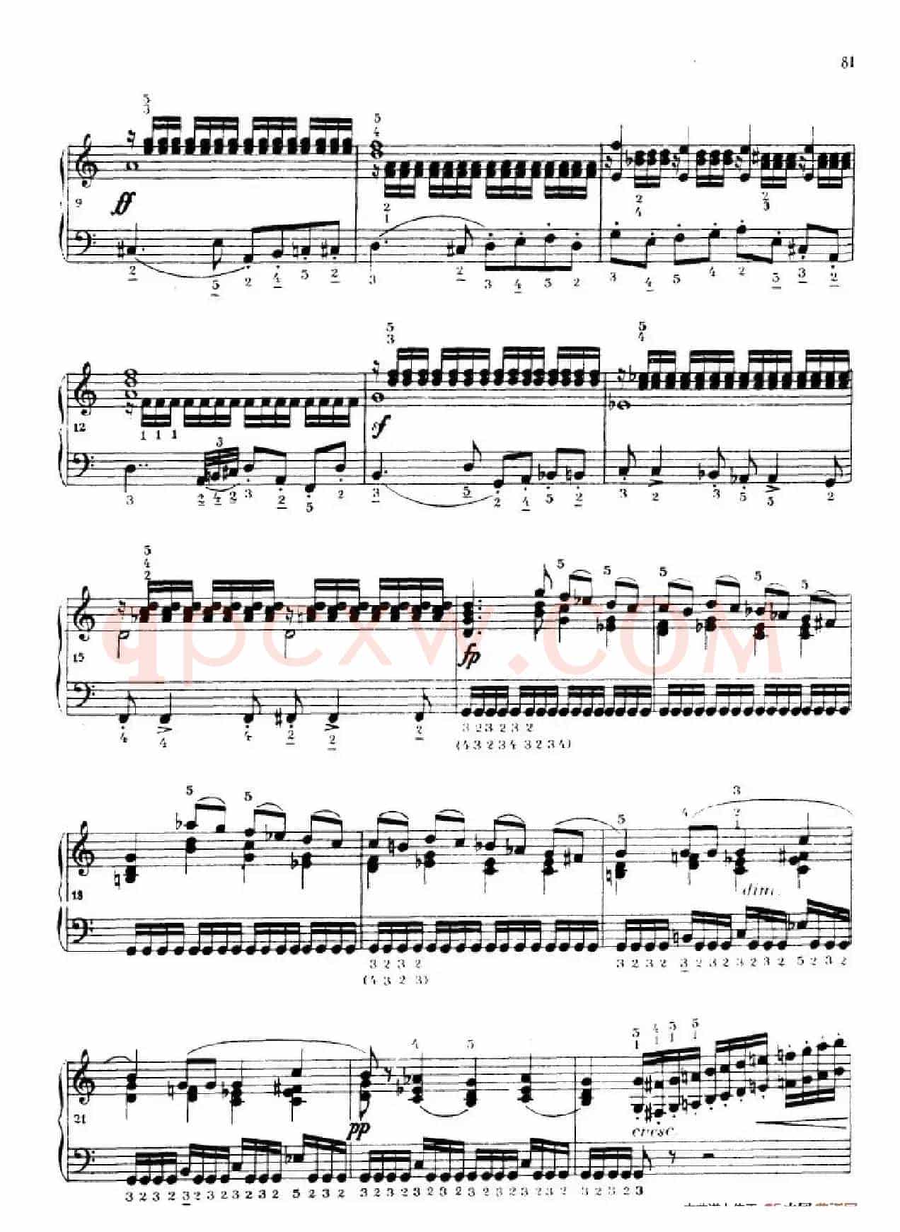 《车尔尼手风琴练习曲集》第Ⅳ册（第16——17首）