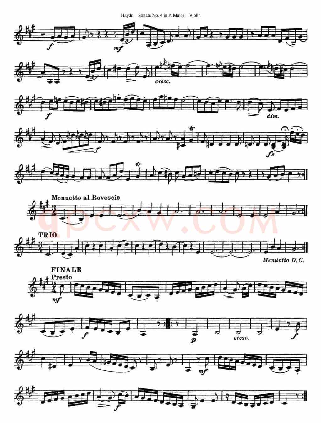 Violin Sonata No.4 in A Major