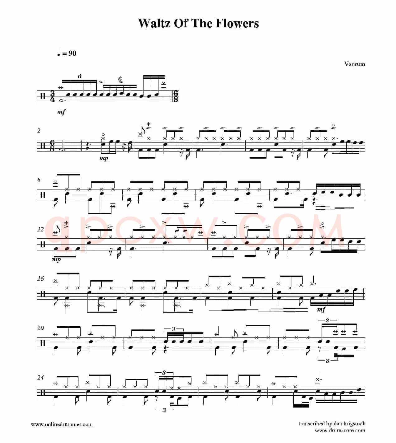Waltz Of The Flowers.pdf（鼓谱）