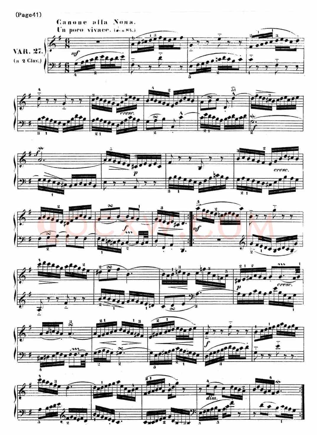 哥德堡变奏曲 巴赫 Goldberg Variationen BWV988