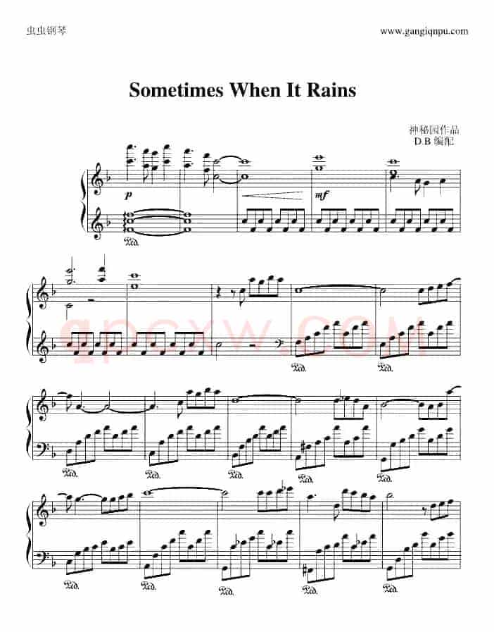 Sometimes When It Rains（下雨的时候）