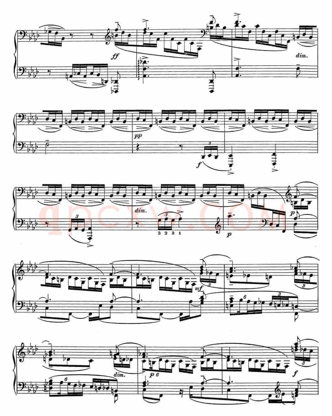 拉赫玛尼诺夫 钢琴前奏曲17 F小调 Op.32 No.6