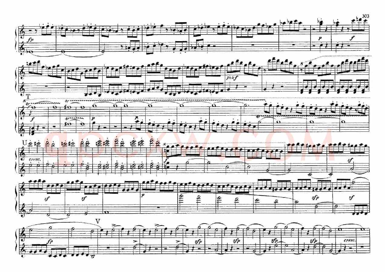 String Quartet No.9 in C Major Op.59-3 - 4 Hands(C大调第九弦乐四重奏·四手联弹)