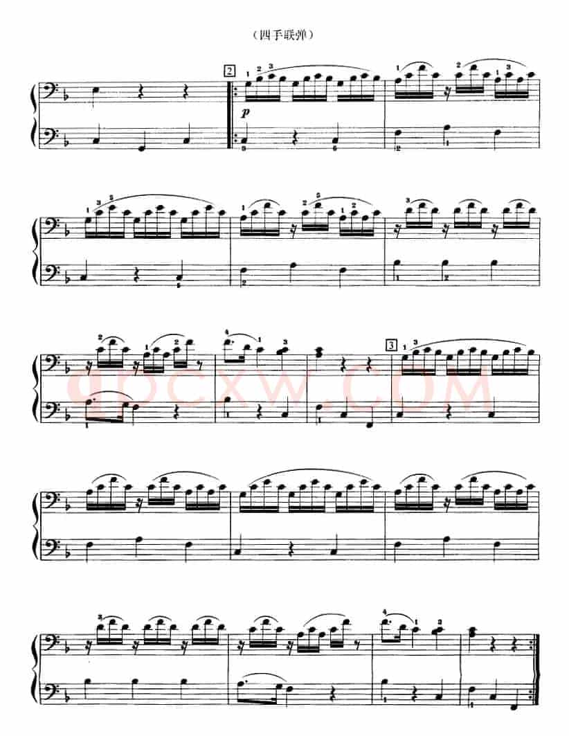 小步舞曲（选自歌剧《唐璜》、四手联弹）