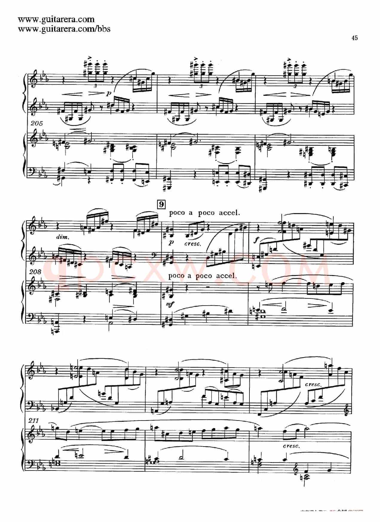 c小调第二钢琴协奏曲 Op.18(双钢琴·第一乐章)
