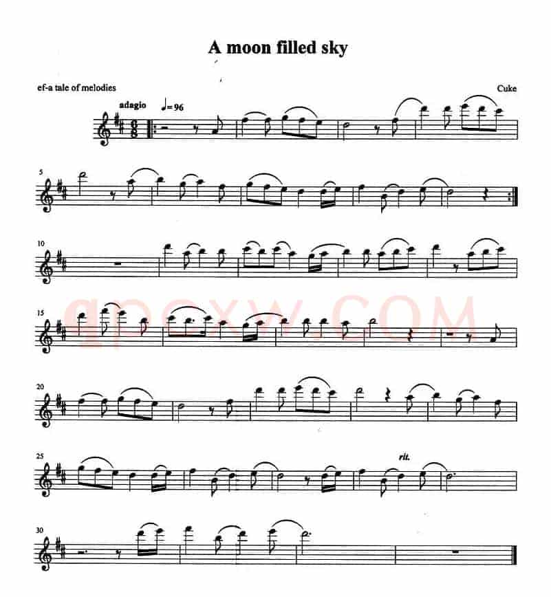 A moon filled sky
