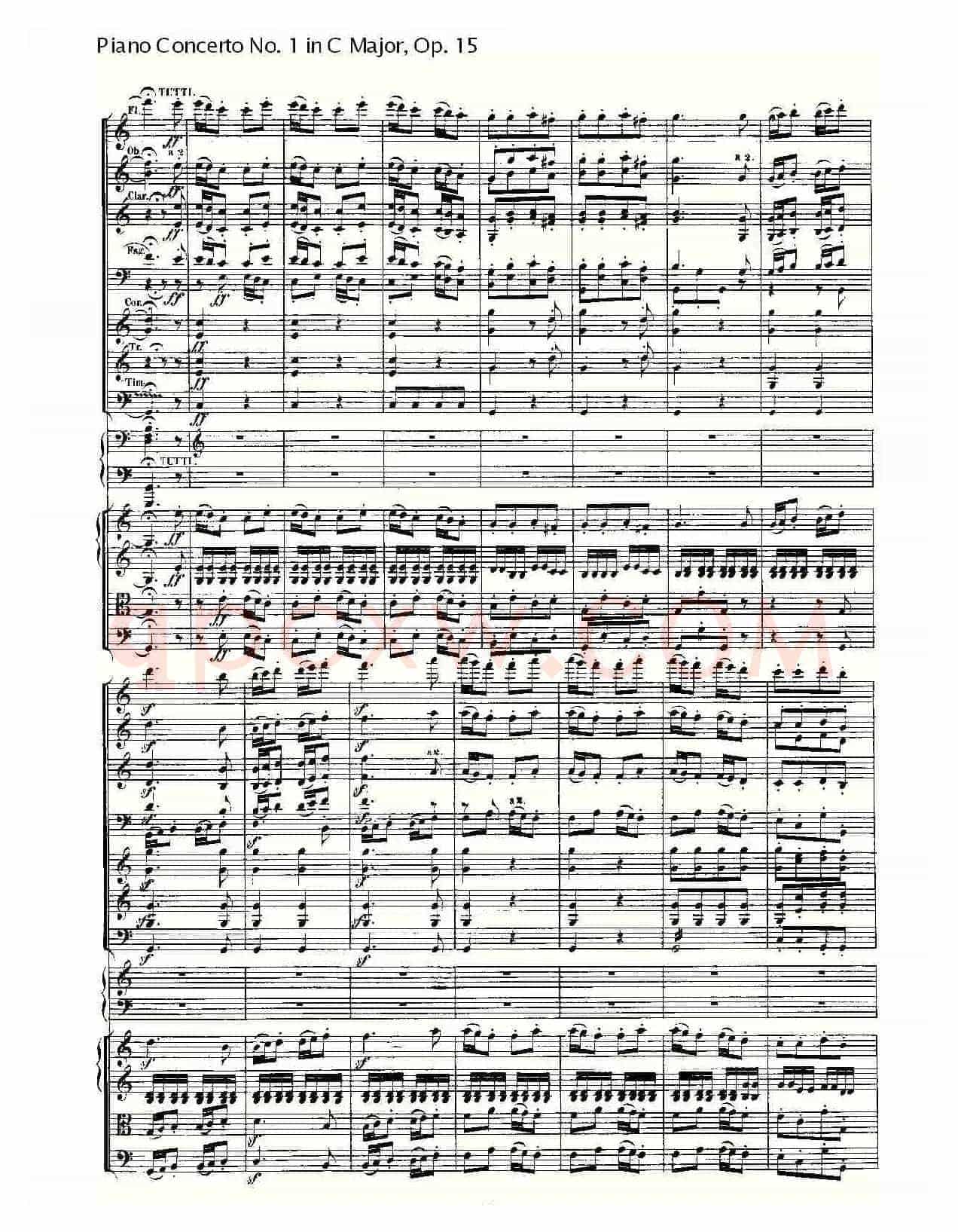 C大调钢琴第一协奏曲 Op.15 第三乐章