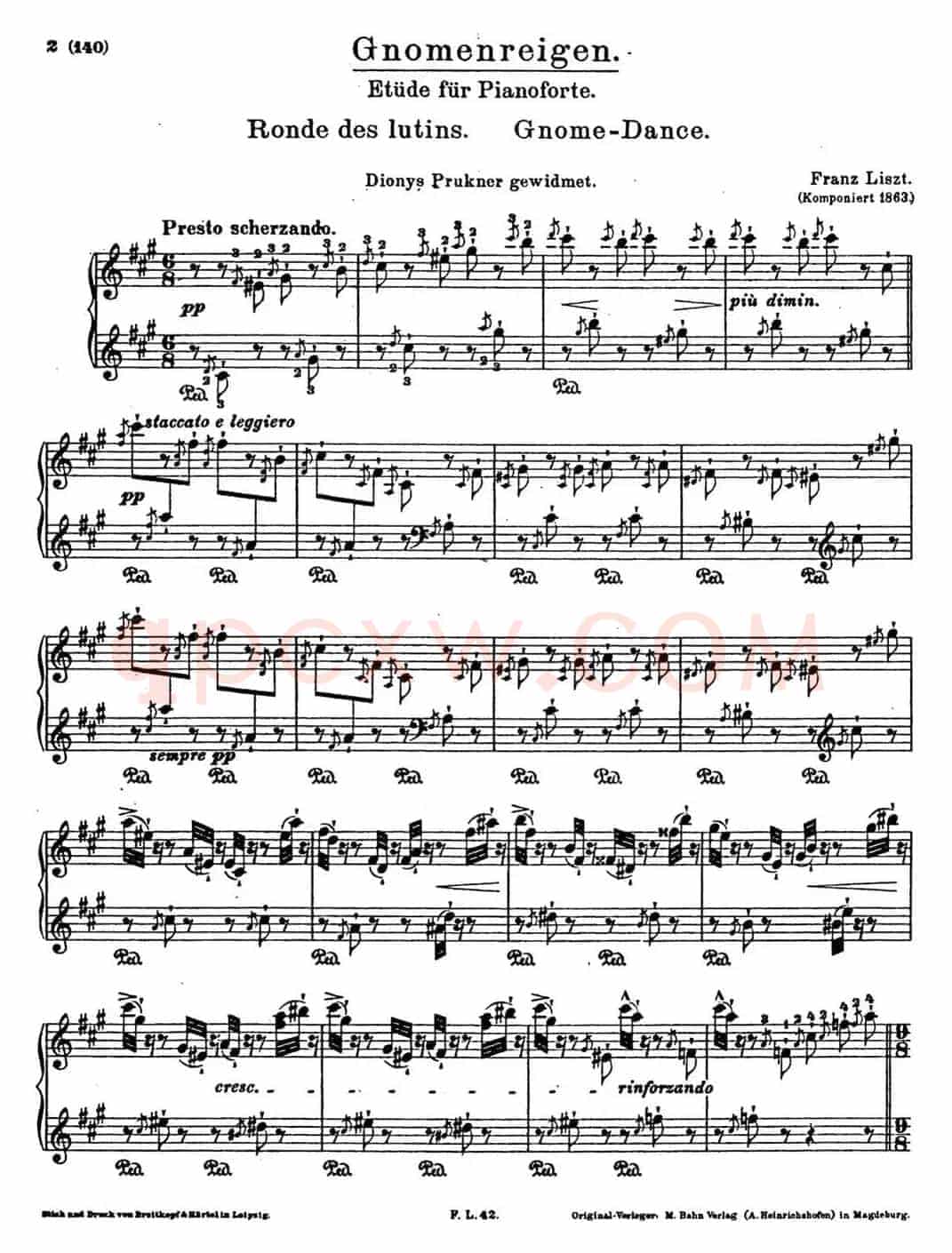 李斯特音乐会练习曲 S145(1 S145 森林的呼啸 Waldesrauschen)