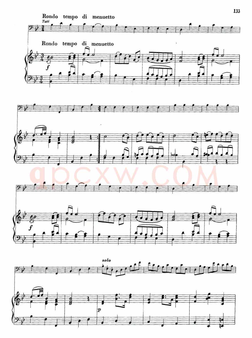 降B大调协奏曲（大管+钢琴伴奏）