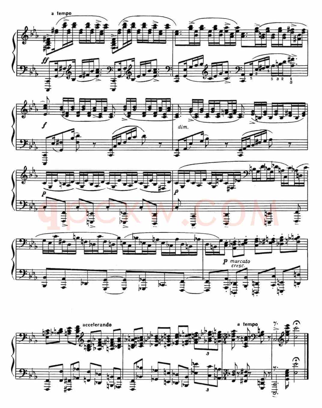 拉赫玛尼诺夫 音画练习曲9或10 Etudes tableaux Op.39 No.1