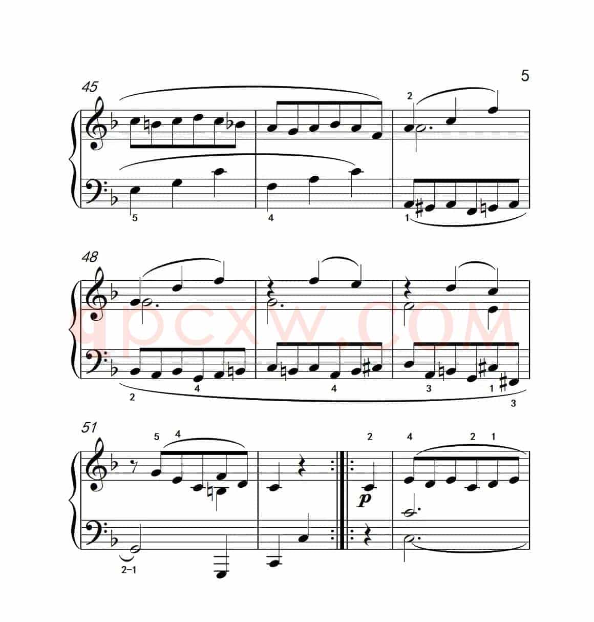 奏鸣曲 Opus 2 Nr.1 第三乐章（贝多芬奏鸣曲集 1）