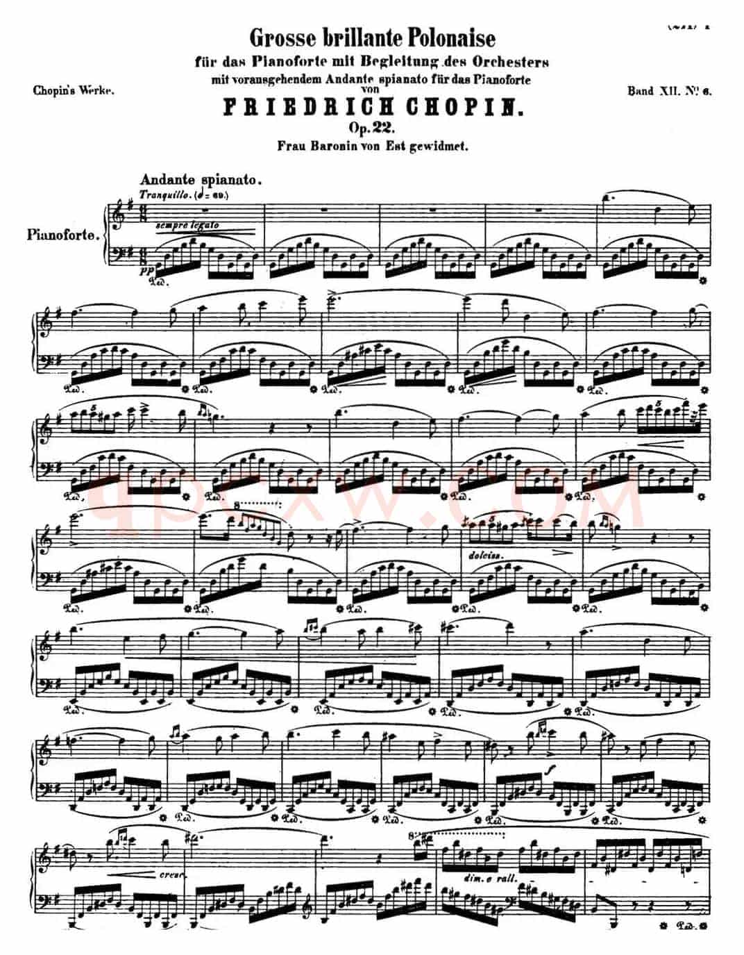 肖邦 华丽的大波兰舞曲 Op.22 降E大调