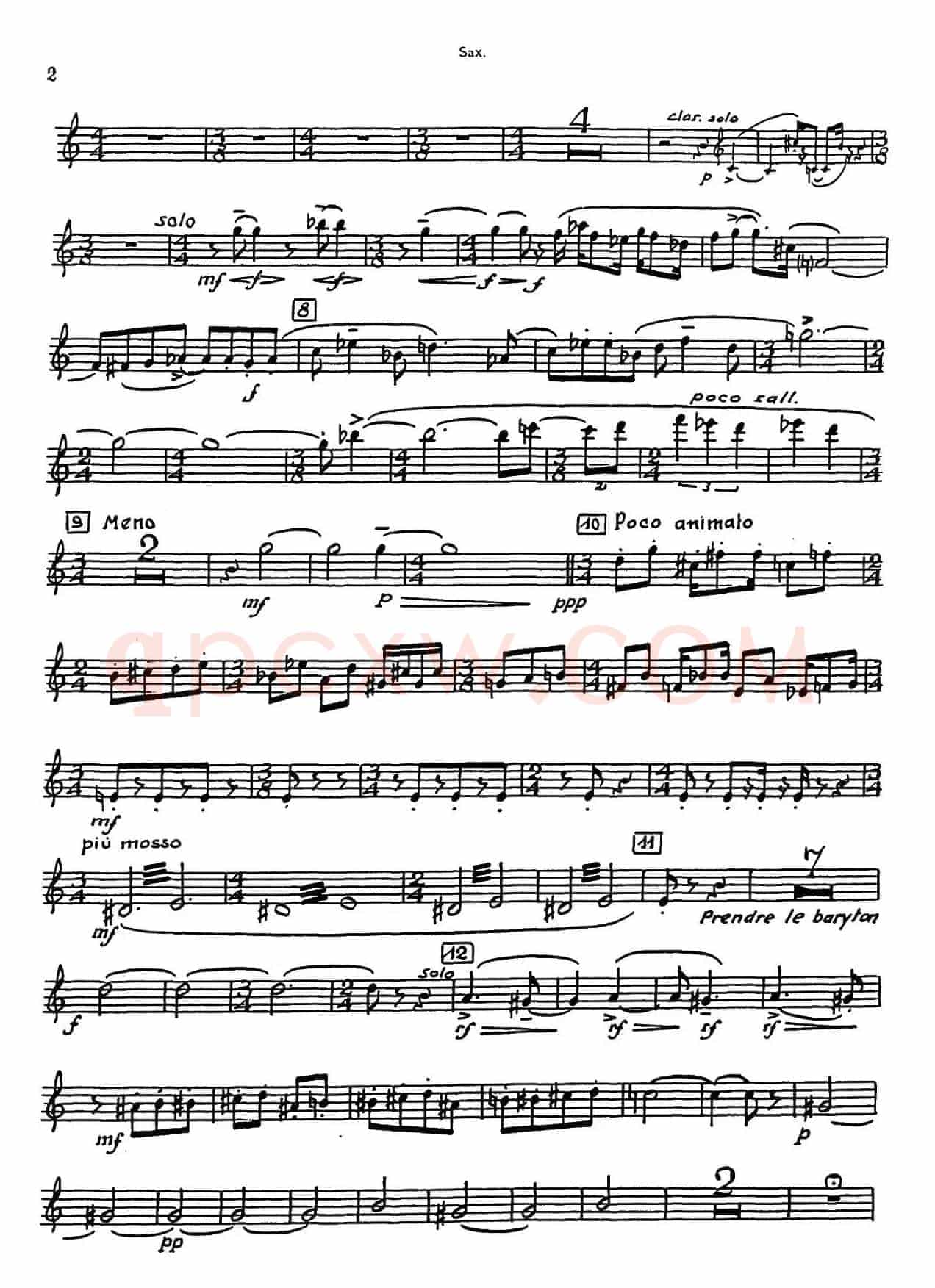 Nonetto（中音萨克斯分谱）