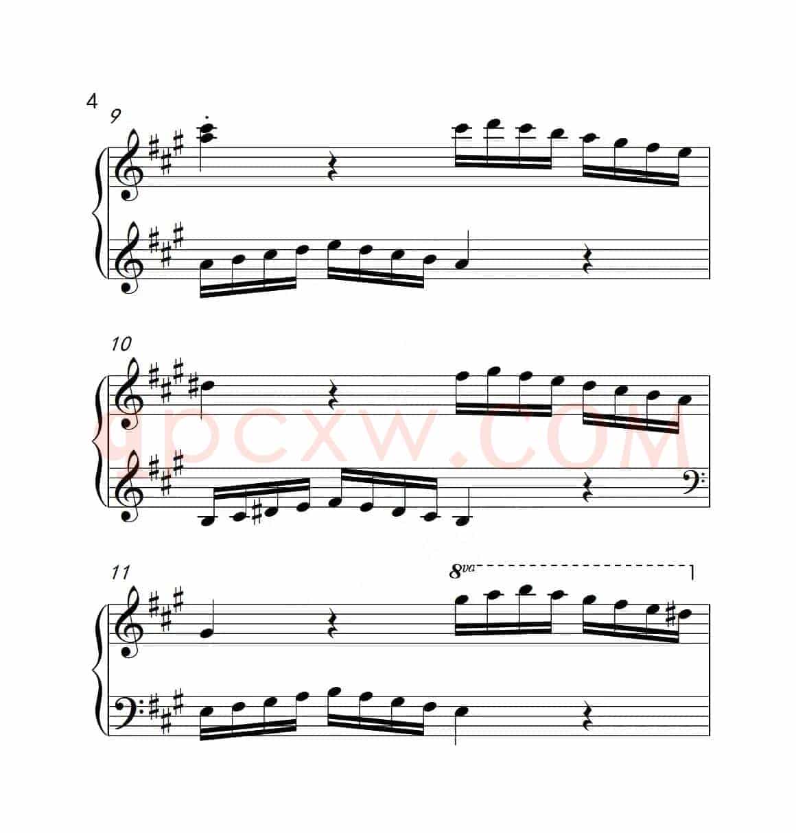 第四级A组 练习曲（中国音乐学院钢琴考级作品1~6级）